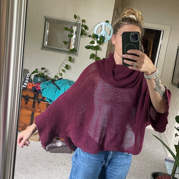 Wooden Ships Burgundy Cowl Neck Sweater - Picture 11 of 15